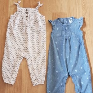 Bundle of 2 Carter's Jumpsuit size 9 months